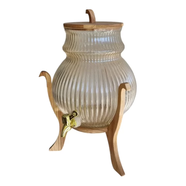 کلمن شربت شیشه ای طرح سماور